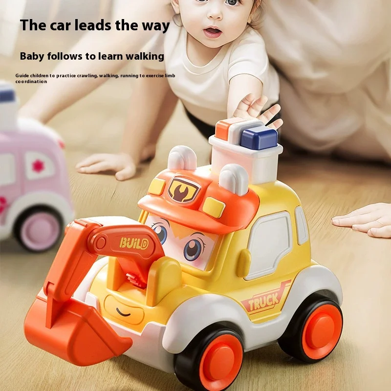 Per bambini Push-Inertia Pull-Back Piccola Auto Ambulanza Modello di Auto della Polizia Cartoon Scorrevole Mini Giocattolo Educativo