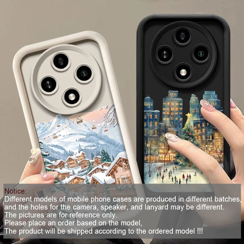 حافظة هاتف على شكل رسوم متحركة فنية لعيد الميلاد لهاتف موتورولا موتو إيدج 50 فيوجن 40Neo G85 G84 G75 G54 G24 E40 غطاء فني للمشارع