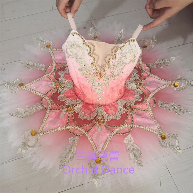 Fast Delivery High Quality Professional Custom Size Classical Girls Pink Bird Ballet Tutu Costumes