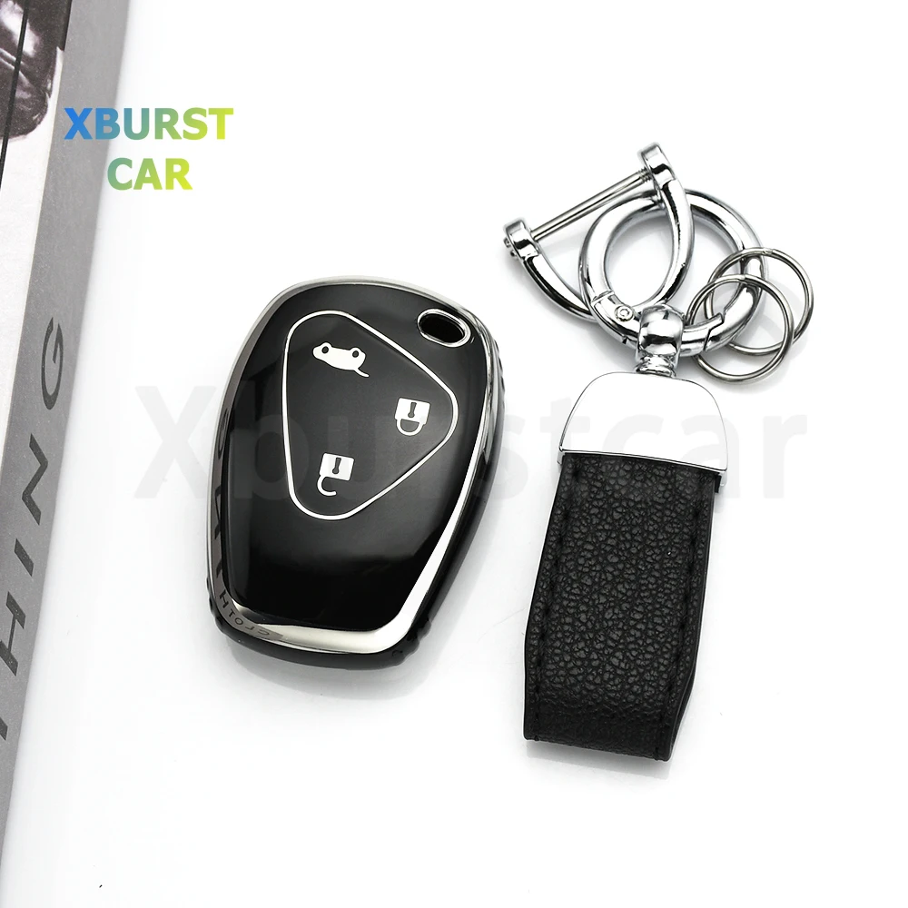 Silver Edge Auto Shell For Renault Dacia Duster Sandero Clio Trafic Twingo Kangoo Master Modus TPU Car Remote Key Case Cover
