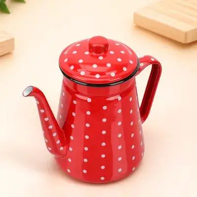 

Enamel Coffee Pot 1.5L Large Spout Water Kettle Household Kitchen Supplies Cold Water Pot Storage Container For Tea Milk