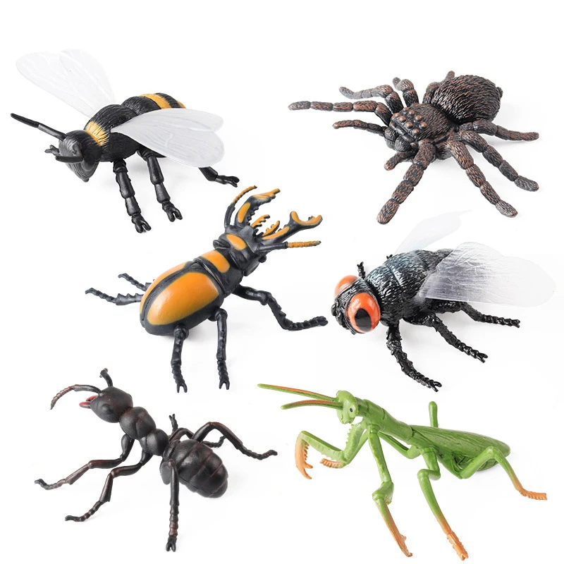 ألعاب حيوانات برية للحشرات للأطفال ، نموذج ، فراشات ، نمل ، يعسوب ، شكل حركة الذباب ، تمثال مزرعة ، لعبة التعليم #1