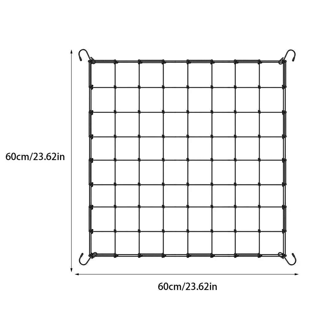 Planting Tentage Elastic Mesh Net Flexible Mesh with Hooks for Planting Tents 60X60cm 120x120cm