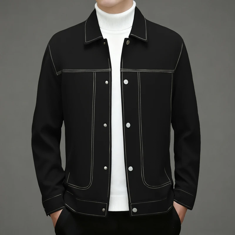 

Stylish Men Duck Down Puffer Jackets Black Khaki Lightweight Thermal Basic Coat Winter Autumn Cosy Warm Outerwear Leisure Wear