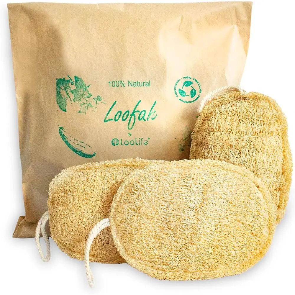 

Tri-Set Organic Exfoliating Body Sponges - Biodegradable Shower Scrubbers