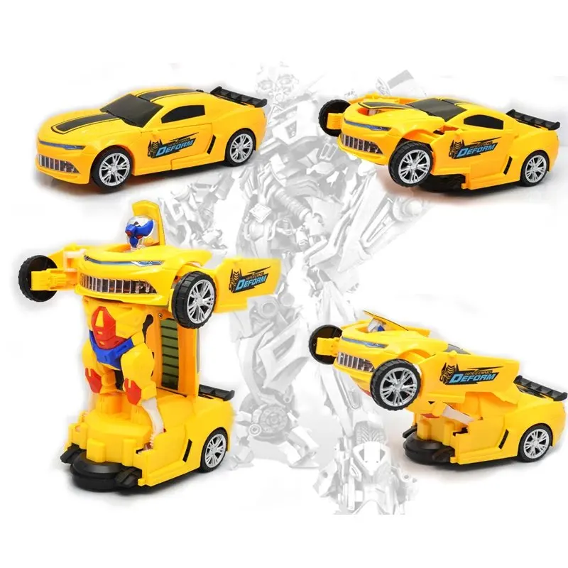 Mini carro modelo 2 em 1 para crianças, deformação de uma tecla, robô transformador automático, diecasts, brinquedos colecionáveis, presentes incríveis para meninos, engraçado