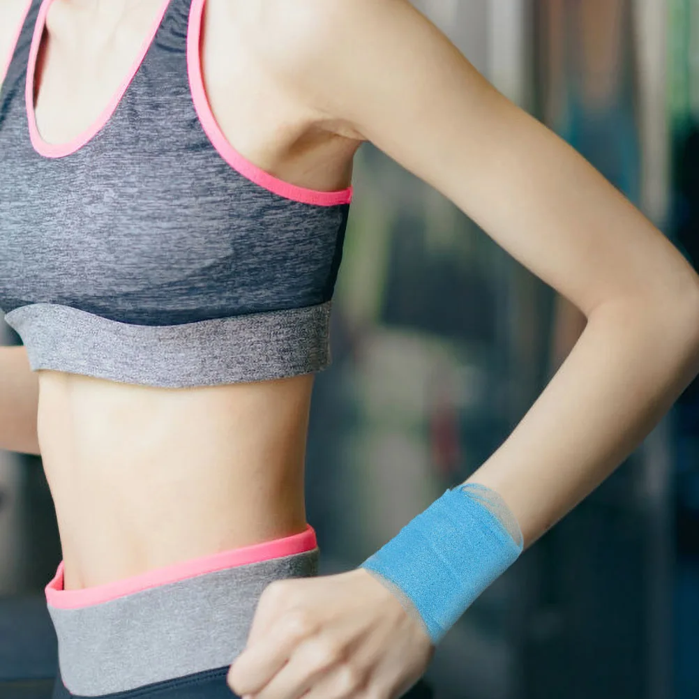 

2 Rolls Badminton Racket Buffer Film Elastic Athletic Wraps Professional Sports Tape Portable Training Breathable