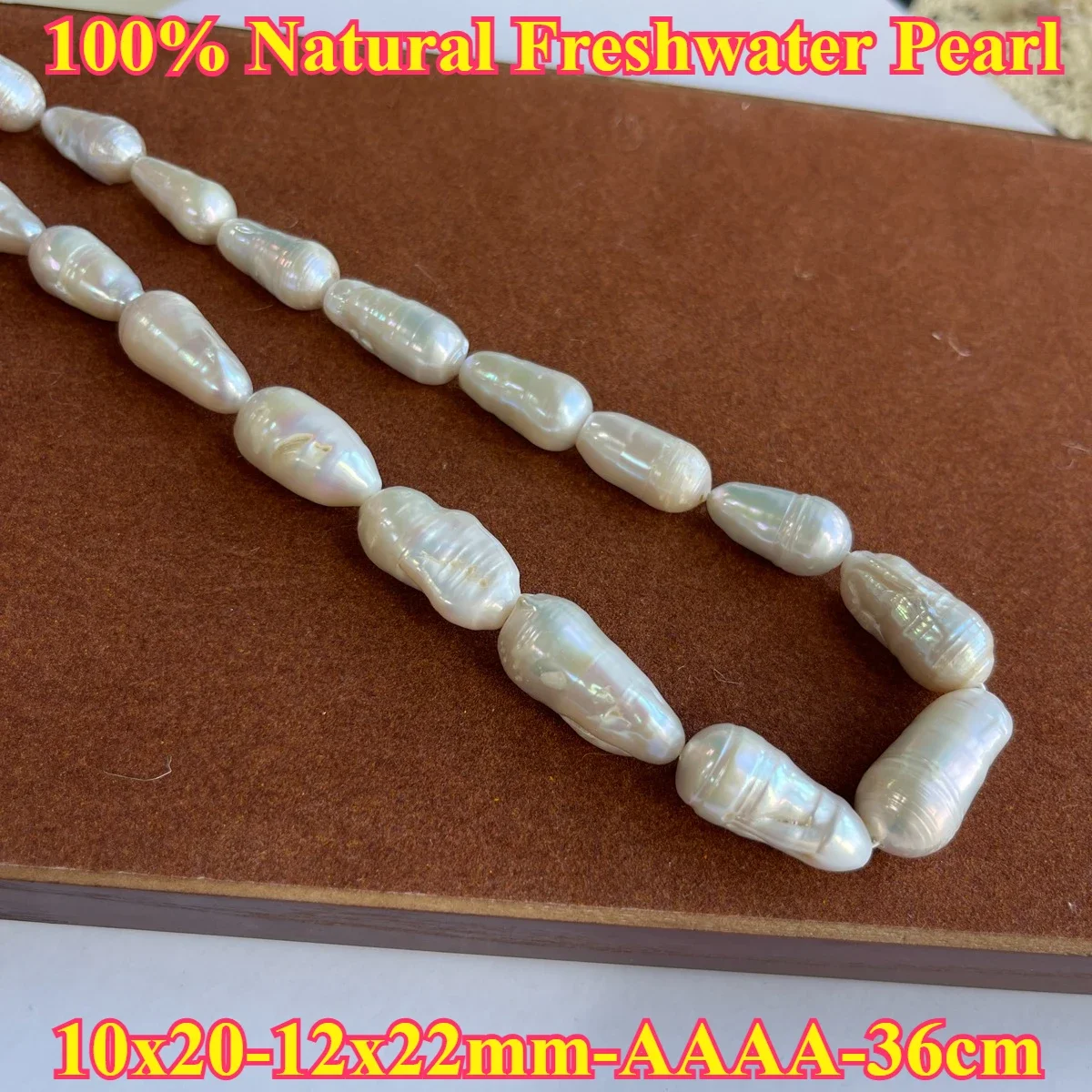 

10x20-12x22mm 4A Natural Freshwater Pearl Big Baroque High-end Bucket Bead Jewelry Make Gift DIY Necklace Bracelet Women Wedding