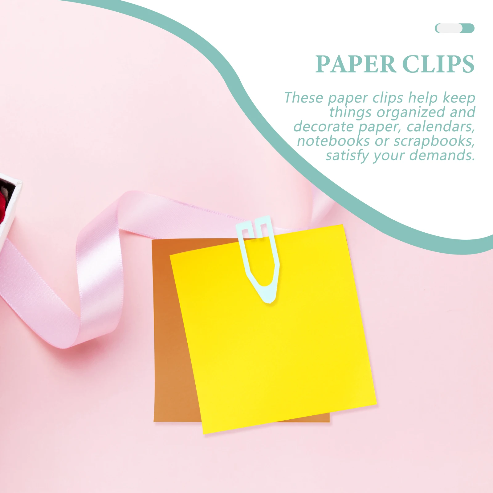 

60pcs Document Paper Unique Shaped Colored Small Clips For Craft Office School Use Decorative Fixing Clips Plastic Paperclips