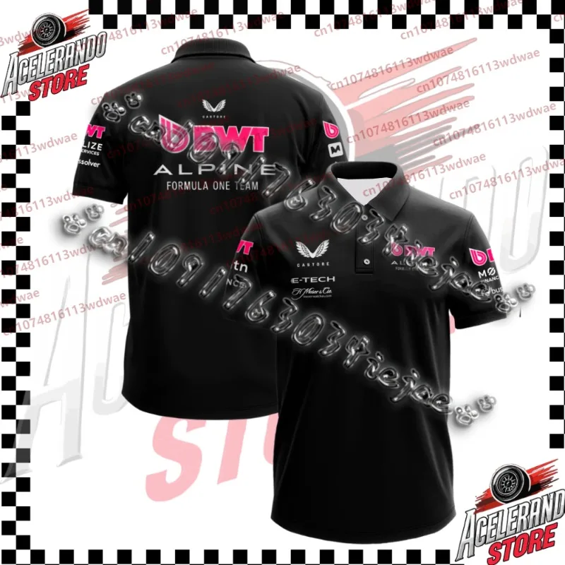 

2025 Unisex Polo Formula 1.Alpine.Racing Team Short Sleeve Racer Polo FRANCO COLAPINTO Uniform Kid Jeresy Polos