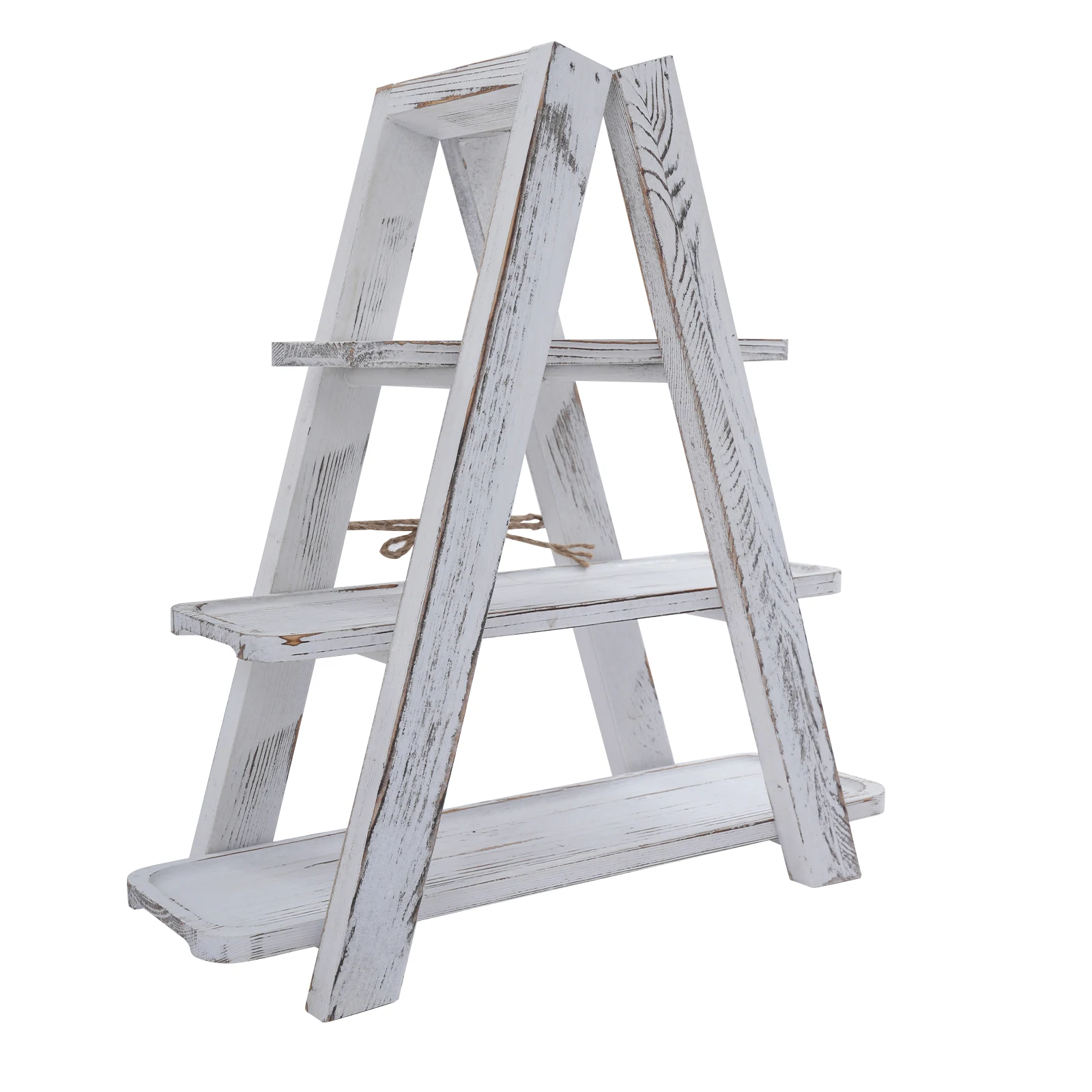 ขาตั้งคัพเค้ก 3 ชั้นพร้อมถาดแบบถอดได้ A-Shaped Iron Pine ชุดจอแสดงผล 2 กก./ชั้น Swing แผ่นเชือกกัญชารายละเอียด Countertop Mount