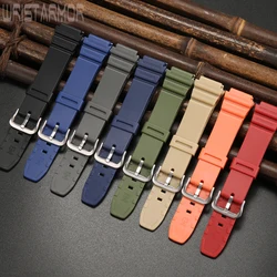 Resin Watch Strap for Casio F108WH AE1200WH AE-1300WH W218H W-219H AE1000W SGW-300 Mens Replacement Watchband Bracelet 18mm
