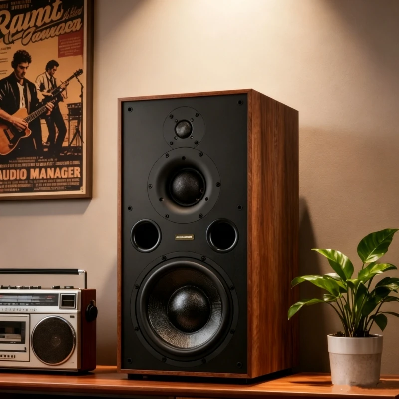 MT-10 High-End 10-Inch 3-Way Bookshelf Speakers, Beryllium Dome Tweeter + Carbon Fiber Woofer, 26Hz-25kHz, 90dB/8Ω, 30-150W