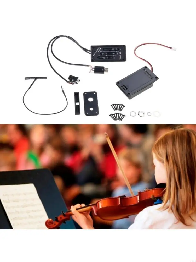 Advanced Electric Violin Pickup System Adjustable Frequency Response Noise Reduction 