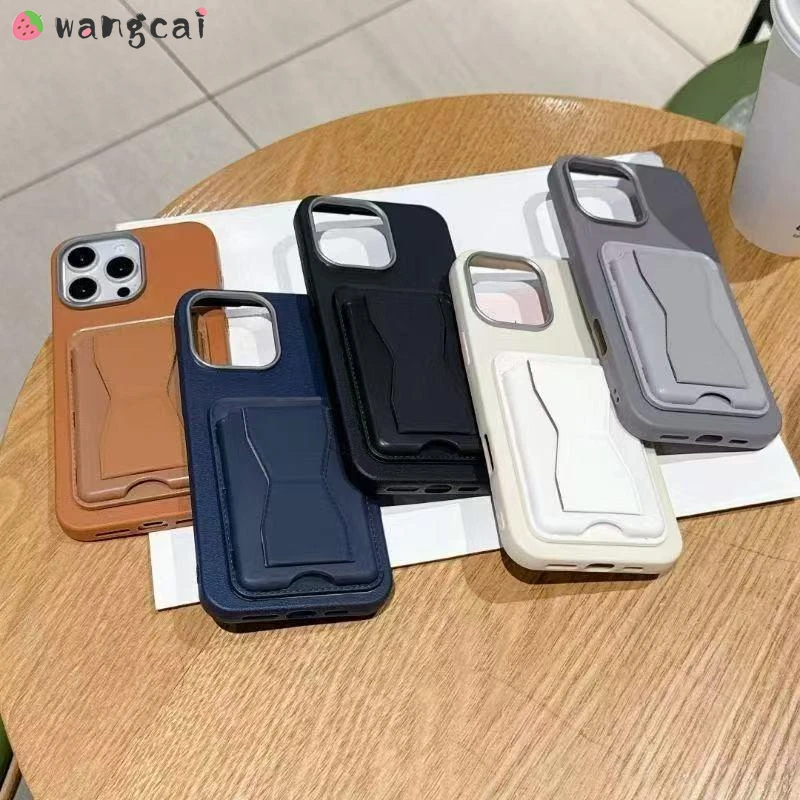

For Vivo V40 V40E V30 V30E V29 V29E Pro Lite SE 5G 4G Phone Case New Card Bag Bracket Leather Texture Luxury Soft Cover
