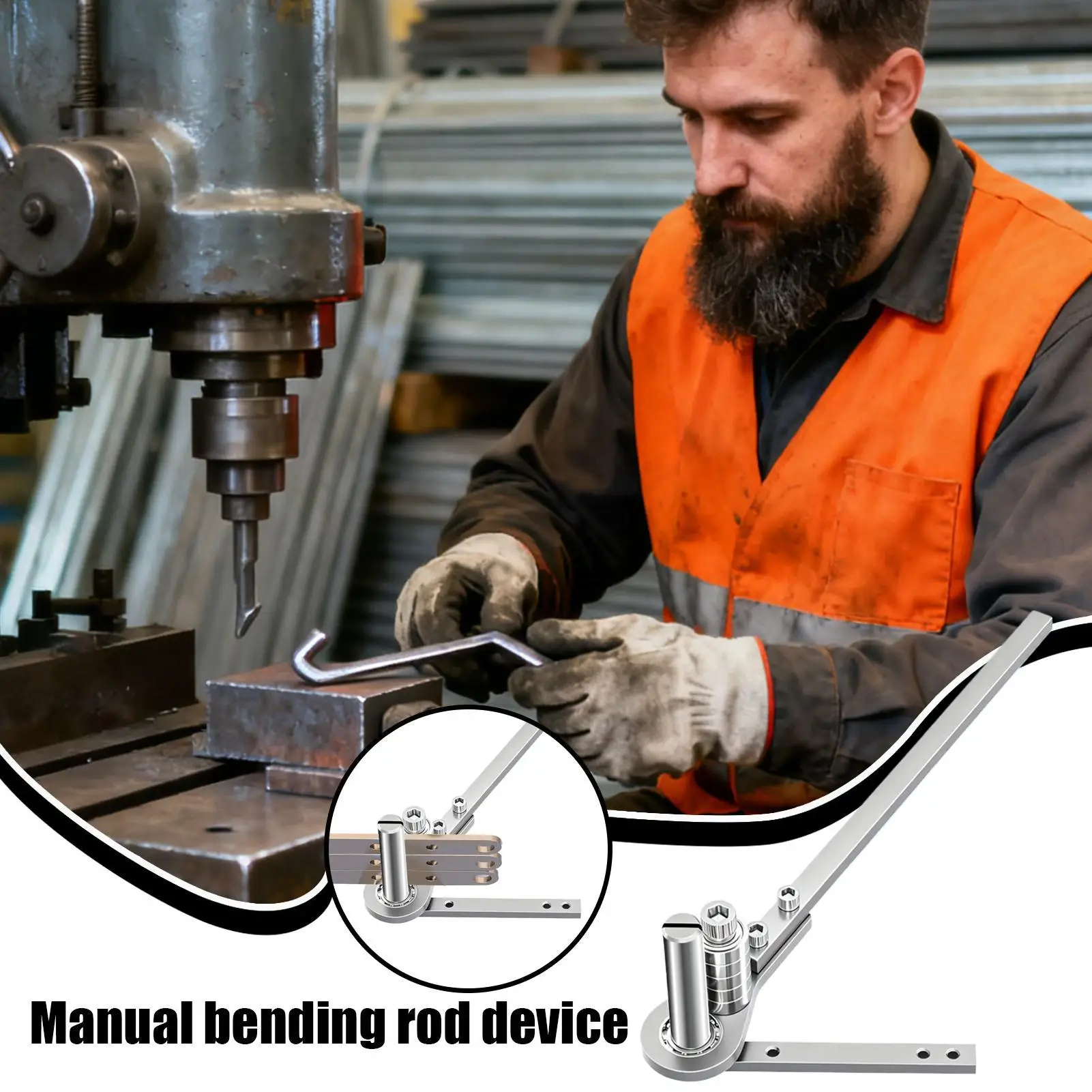 Manual Bender Metalworking Bending Device Steel Plate Bending Tool for Metalworkers DIY Enthusiasts Workshop Professionals