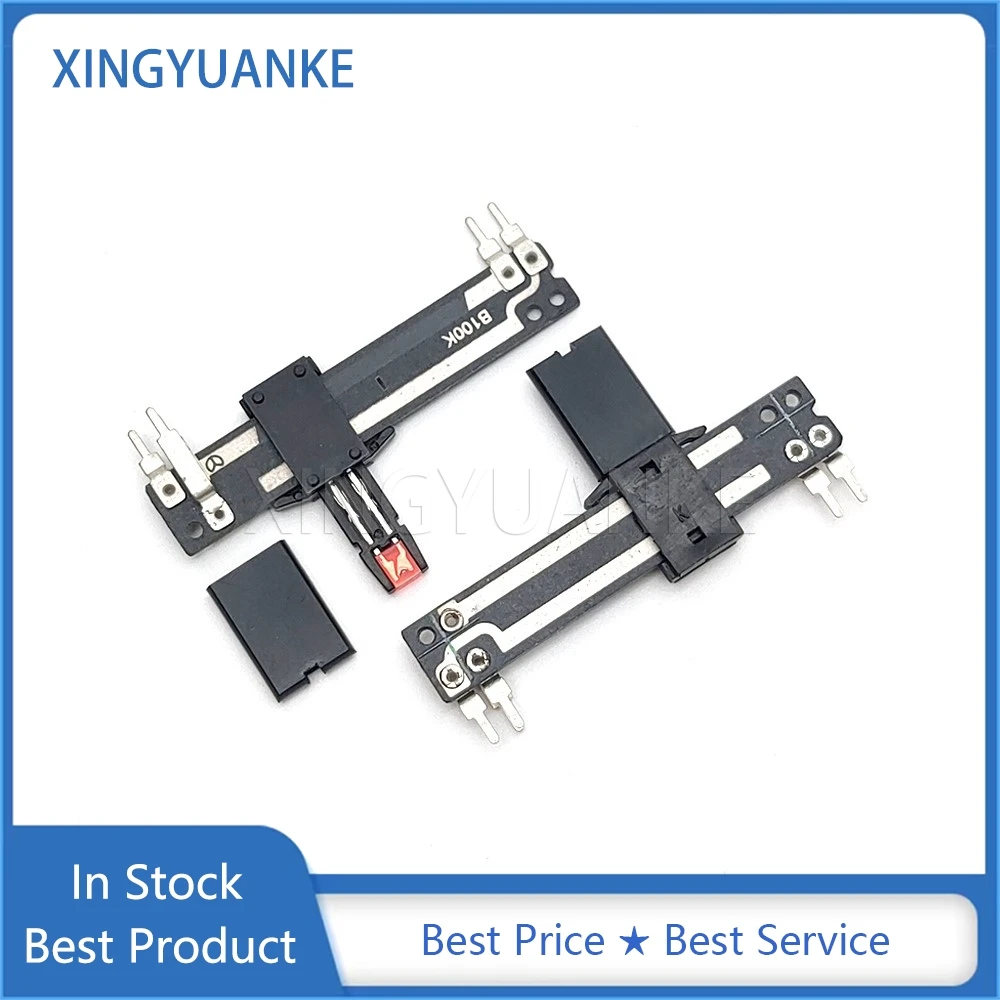 5PCS SC-308N Mixer Fader 50MM B100K Single With Light 5Pin Straight Sliding Potentiometer 3+2 Feet Handle Length 16MM