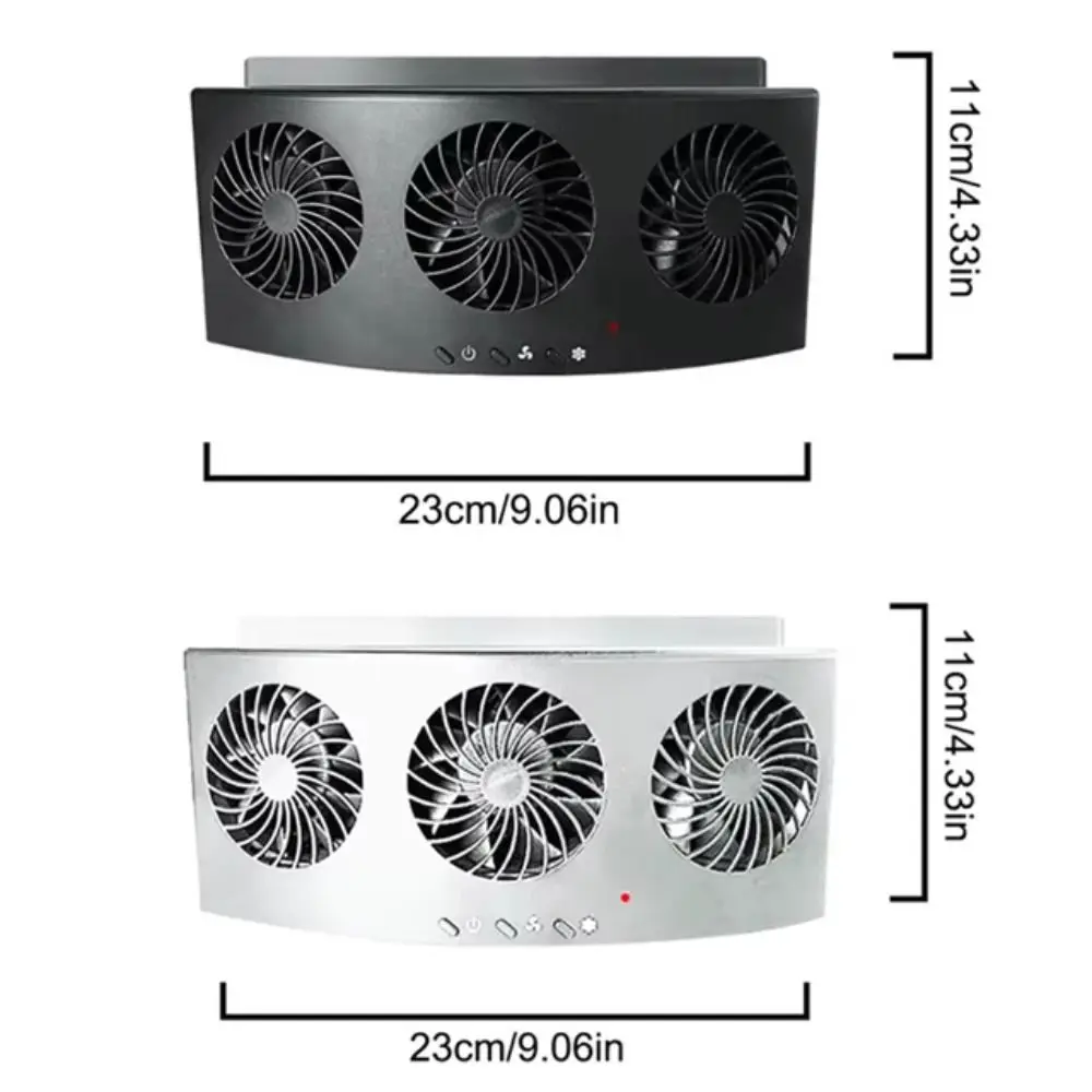 High Wind Power Car Exhaust Fan 3 Head Design Cooling Function Ventilation Fan 2 Head Design Heat Dissipation