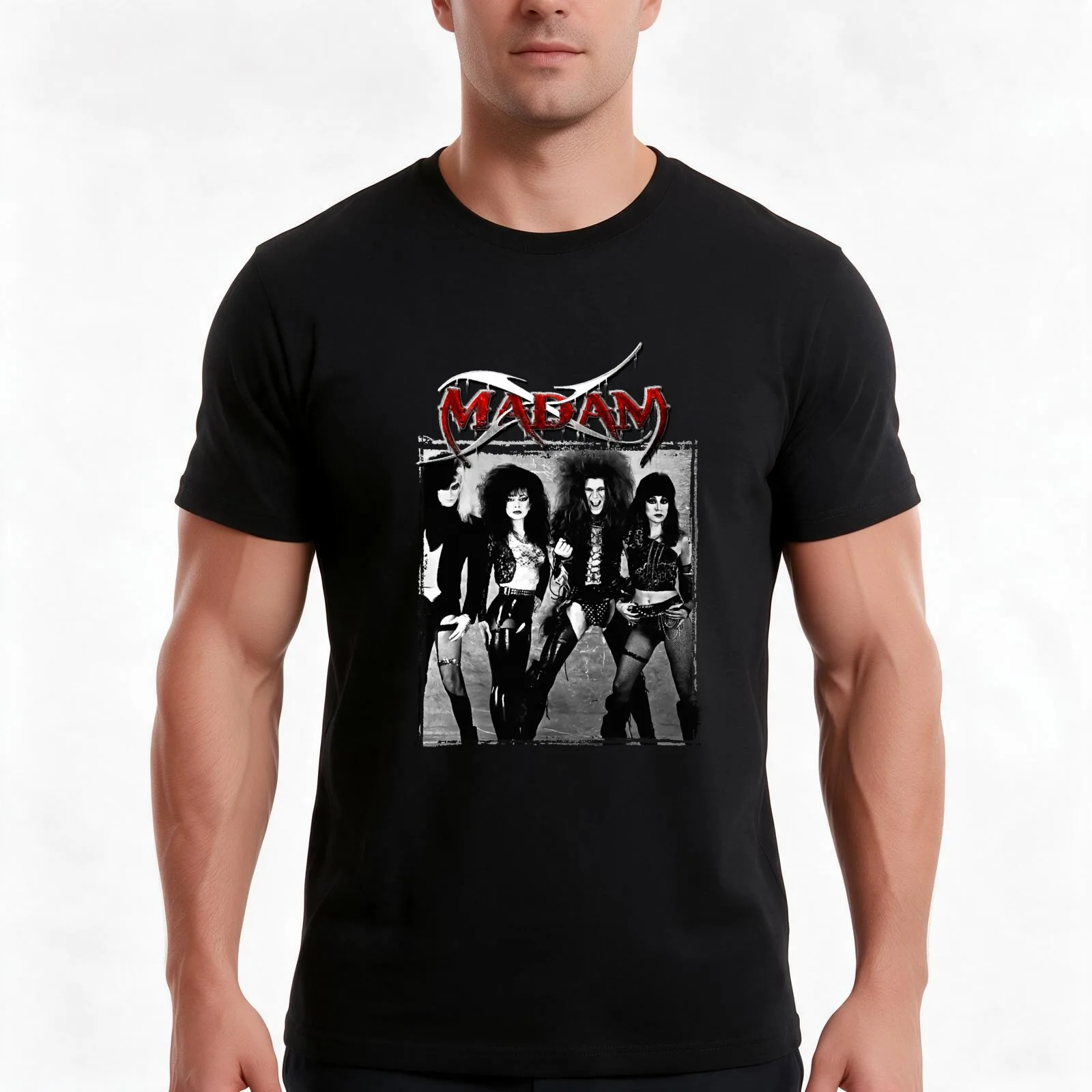Madam X Classic T-Shirt, Summer Casual Cotton Tee, Oversized Streetwear Tops, Vintage Graphic Print, Loose Fit Short Sleeve