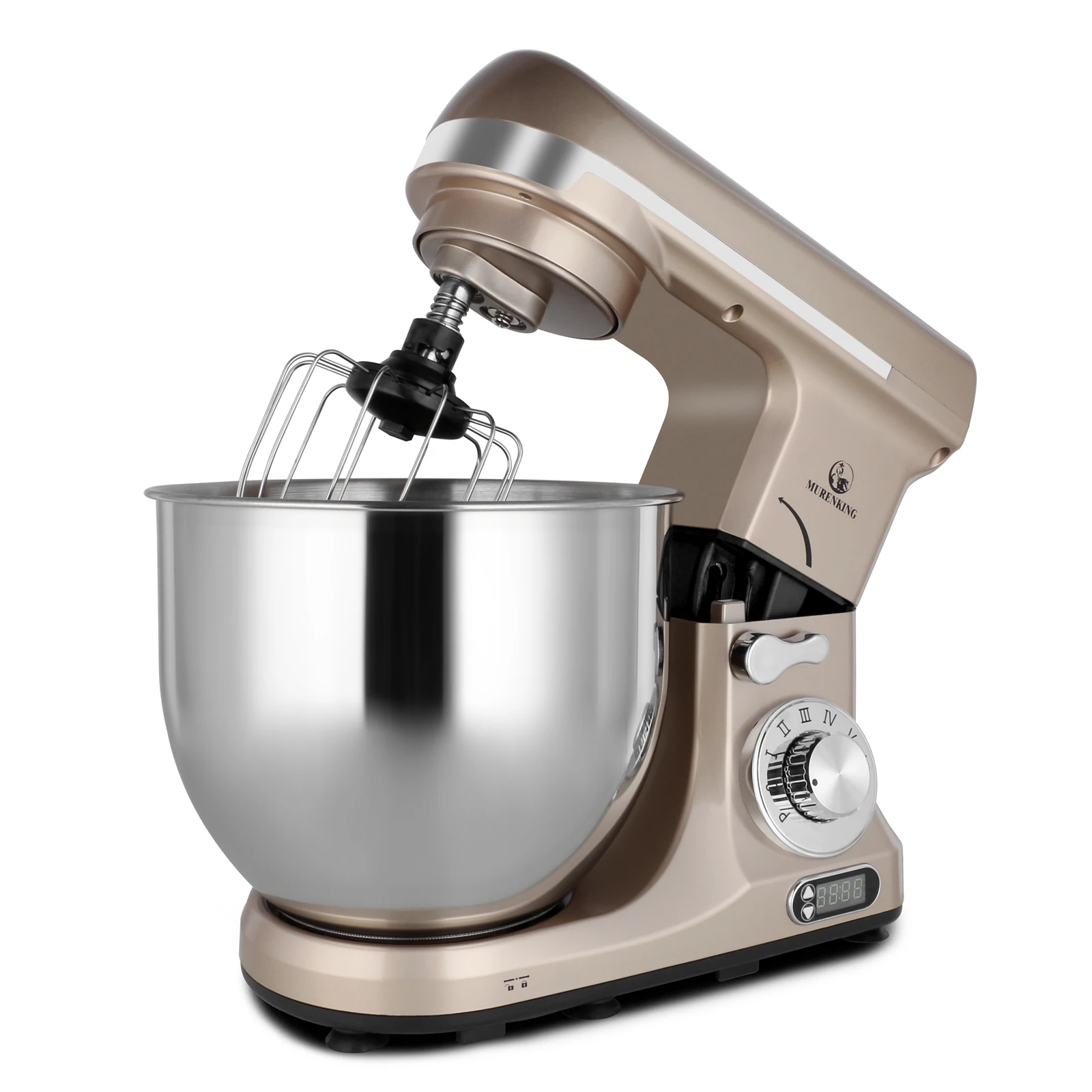 Stand Mixer 6QT Electric Food Mixer 6Speeds Kitchen Mixer for Daily Use with Egg Whisk Dough Hook Flat Beater