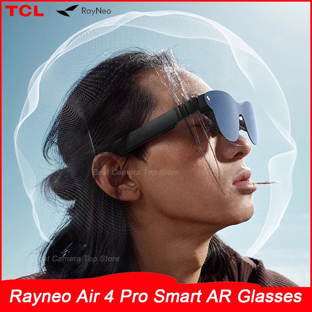 

Rayneo Air 4 Pro AR Glasses 4K Video, HDR10, 135" Virtual Screen, Head-Mounted XR Support, Bluetooth, DP Compatible