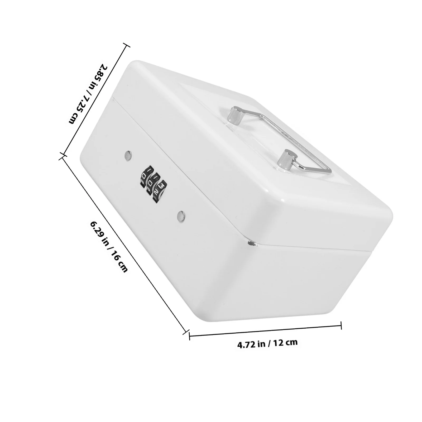 صندوق نقود بقفل بكلمة مرور، آمن من المعدن الحديدي عالي التحمل للمنزل والمكتب، سعة تخزين كبيرة، صندوق أمان صغير قابل للقفل للمال #6