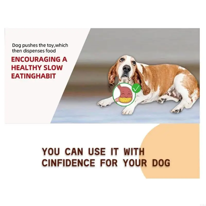   Creative Dog Slow Feeder Toy Treats Dispensing Rolling Ball for Breeds Fun Play Encourages Mental Stimulation Exercise
