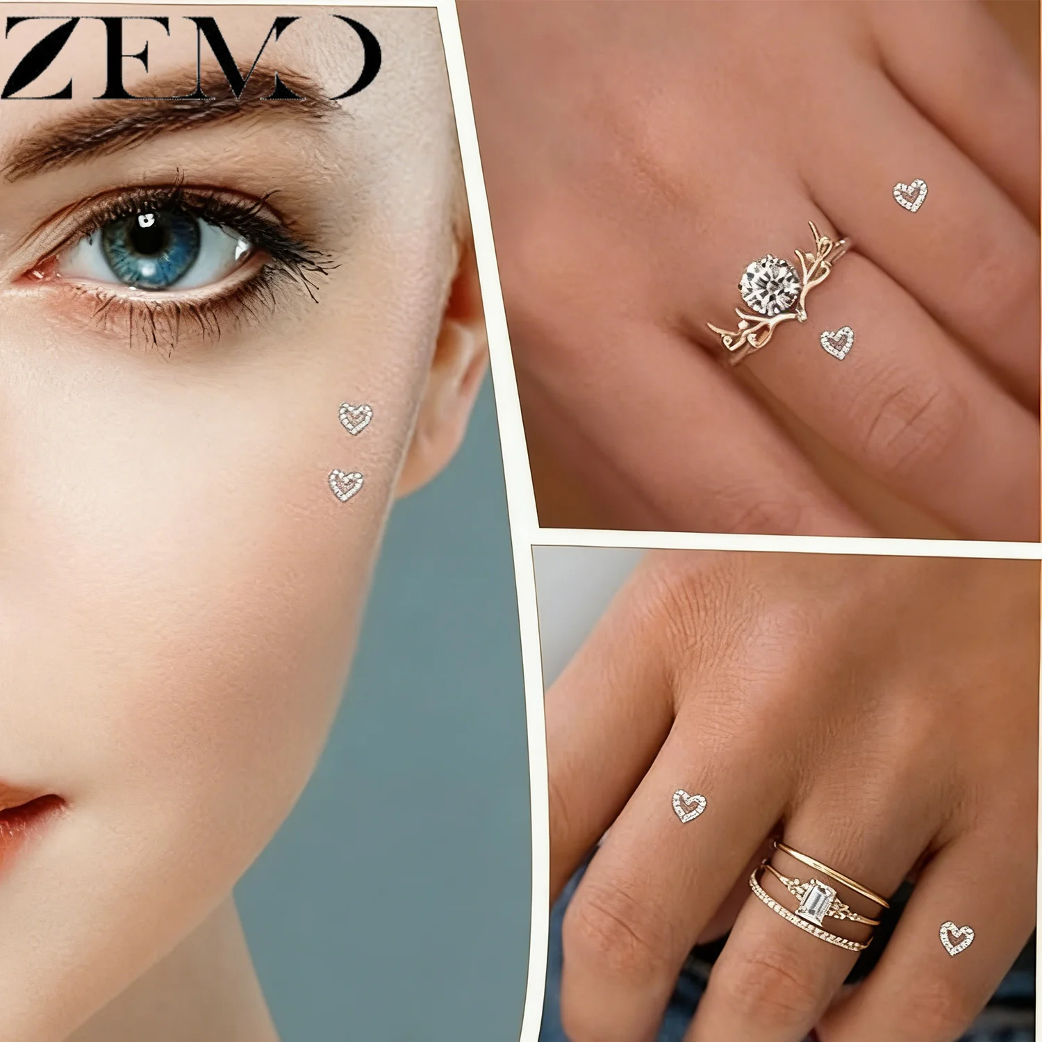 14G Cubic Zirconia Dermal Anchor Tops, 2 PCS