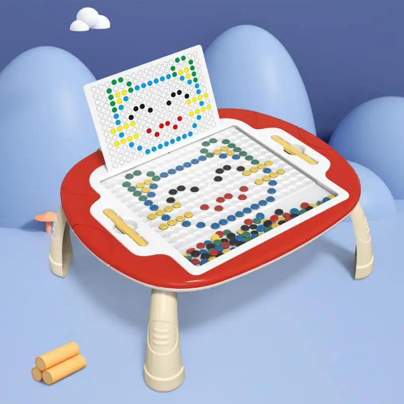 Kids Toys Magnetic Drawing Board Learning Doodle Board With Magnet Beads Large Magnetic Dot Art Montessori Toys Magnetic Dots