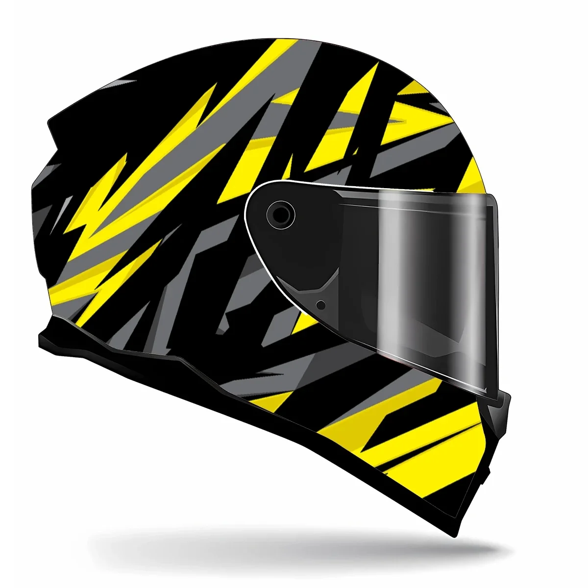 Yellow irregular graphic stripes Motorcycle Helmet Stickers Self Adhesive Racing Custom Helmet Decal Wrap Vinyl Decal Stickers