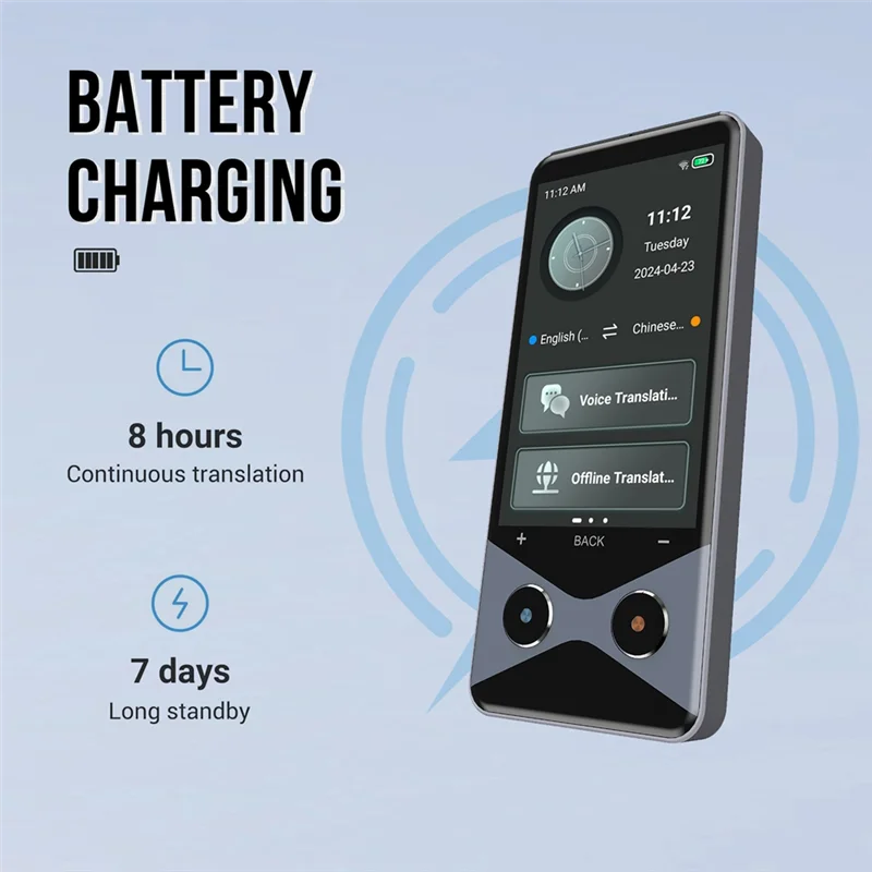 

ABZW V9000 3.7INCH 4G/WIFI/Hotspot Translator Qualcomm Processor RAM 1G+ROM16G Support 137 Languages 5-Megapixel HD Camera