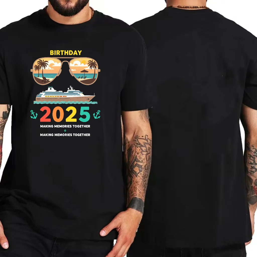 تي شيرت - كاجوال برقبة دائرية من القطن صيفي بأكمام قصيرة للرجال والنساء المراهقين والرجال مطبوع جديد للجنسين