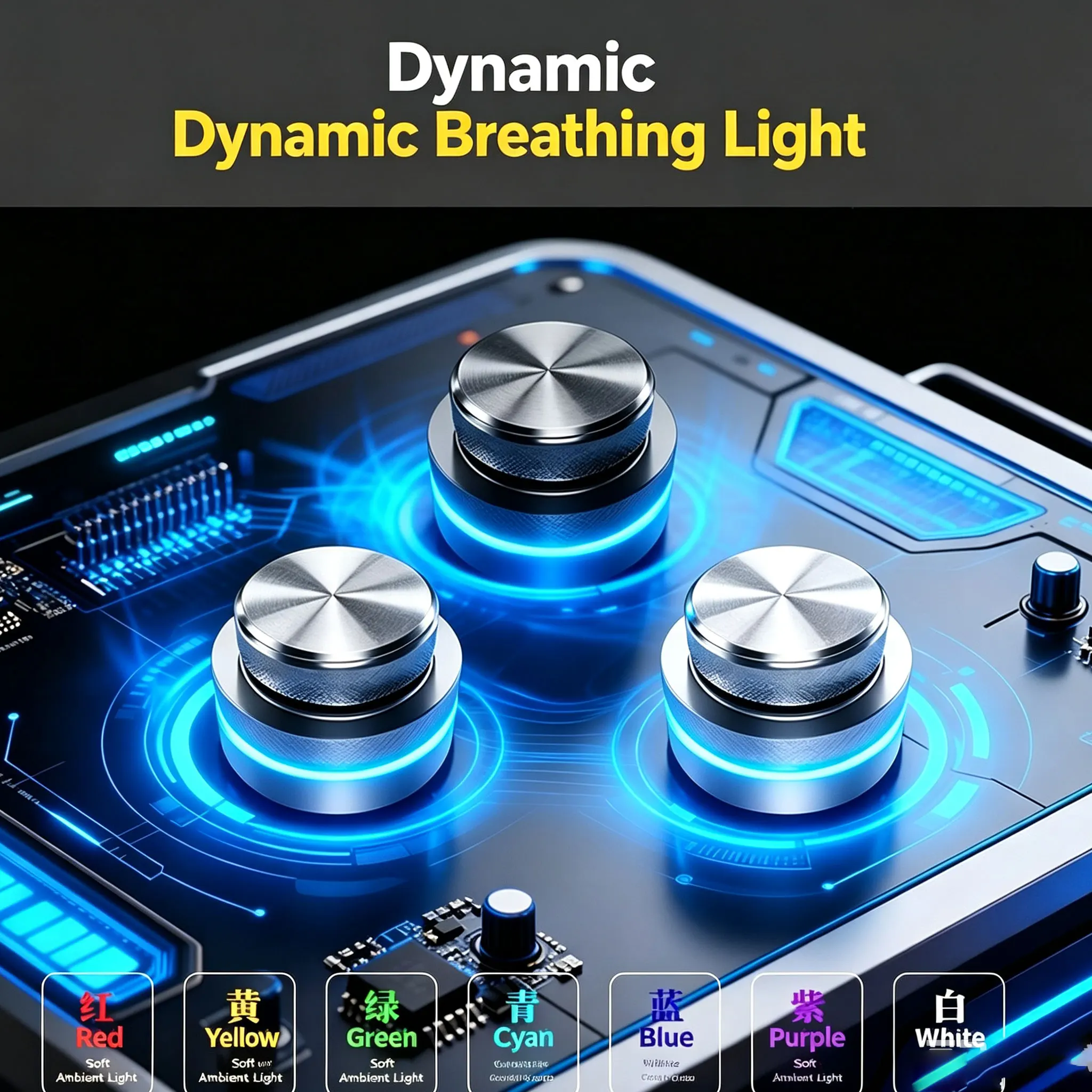 Universal Volume Control Knob Bluetooth USB C Wired Multimedia Controller Knob with RGB Light for Phone Tablet PC Dropshipping