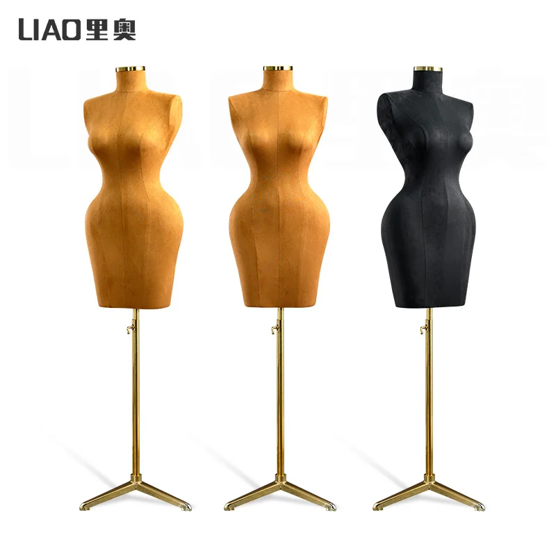 

BBL Women Curvy Pinable Velvet Mannequin Female Dress Form Plus Size Big Hips Bust for Clothes Dress Display