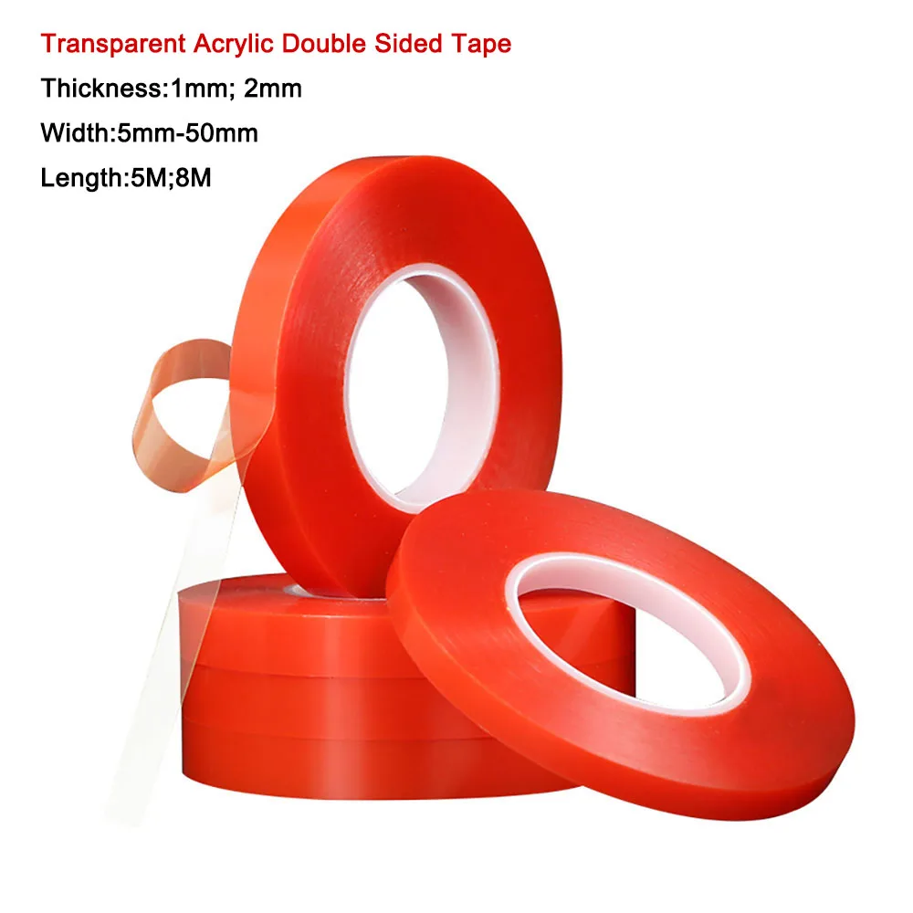 

Transparent Acrylic Double Sided Tape ultra-thin Nano Tape Traceless Washable Adhesive Sticker ETC Fixed Hook Anti Slip Tapes