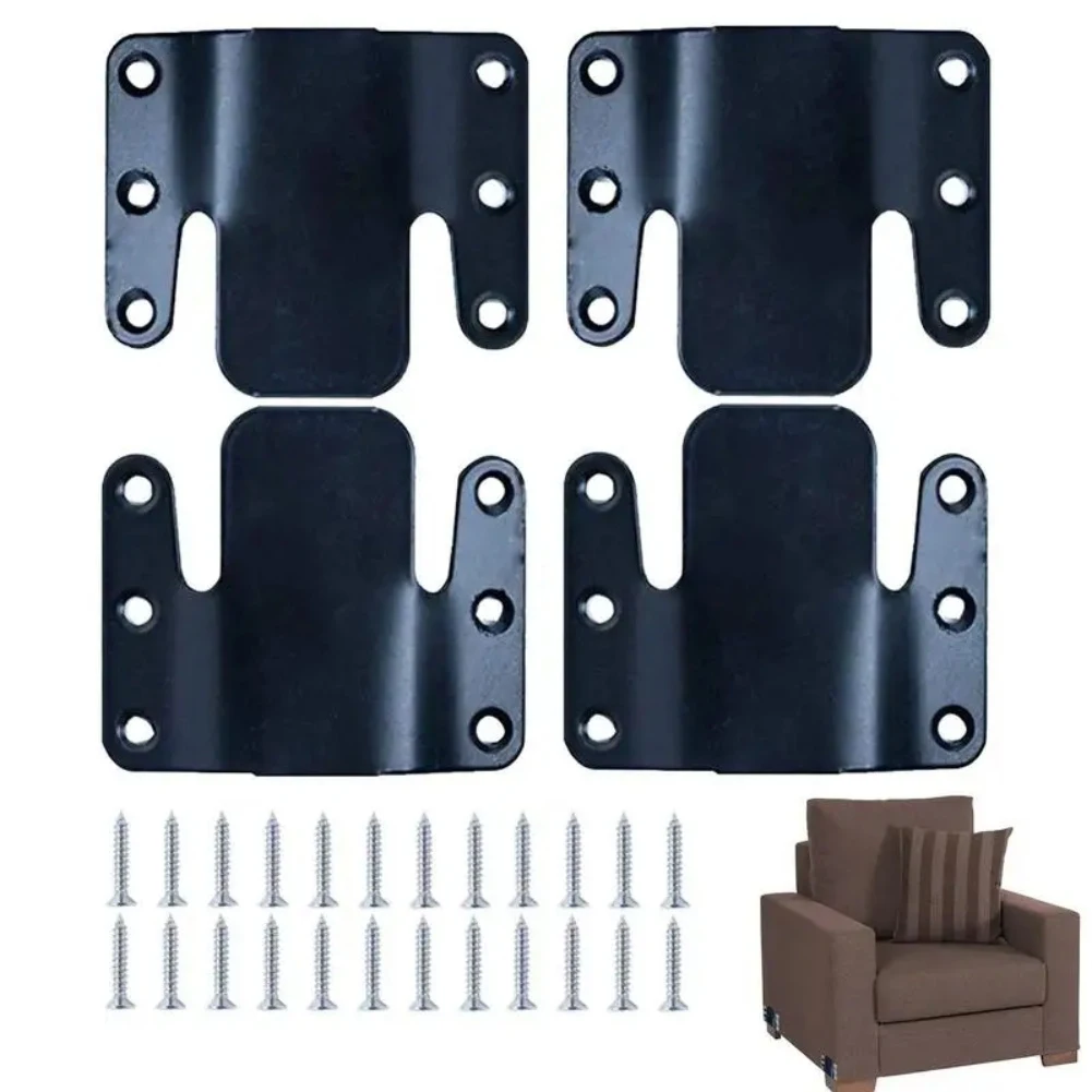 For Modular Furniture Black Sofa Connector Furniture Bracket Easy Installation Shifting For Sectional Sofas For