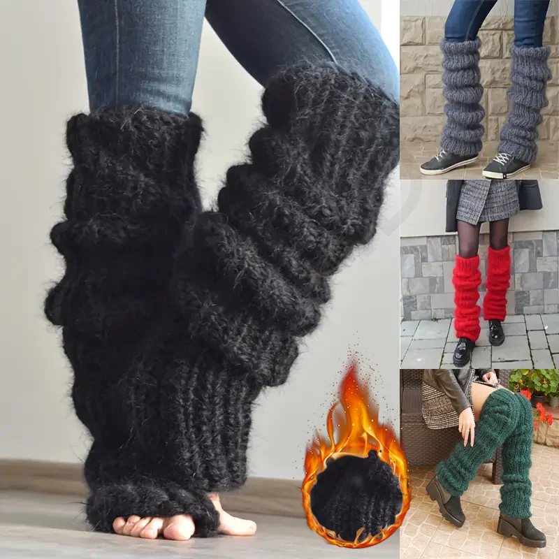 

2025 Winter Y2K Leg Warmers Socks Female Knitted Warm Foot Cover Women Warmer Lady Autumn Crochet Heap Heap Socks