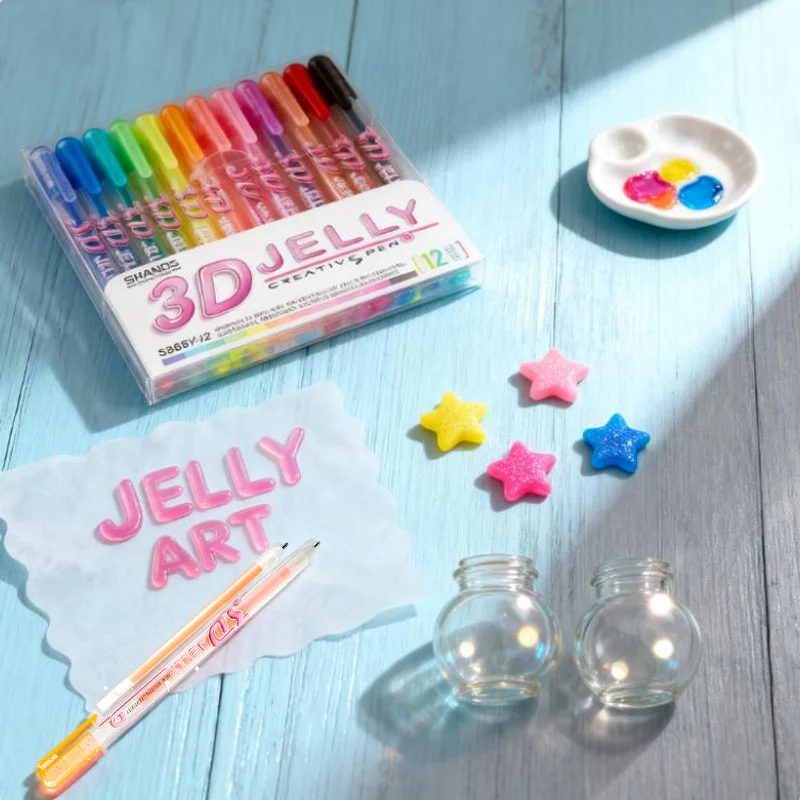 

6/12 шт. 3D гелевая ручка Macaron Color System желейная текстура для творческой DIY ручная роспись граффити справочник декоративная подпись