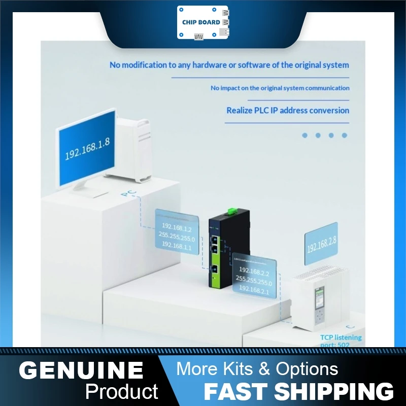 

HIWOOYA WTU-NET21 PLC ETH-NAT Module Network Gateway Coupler Cross Network IP Address Translation Converter