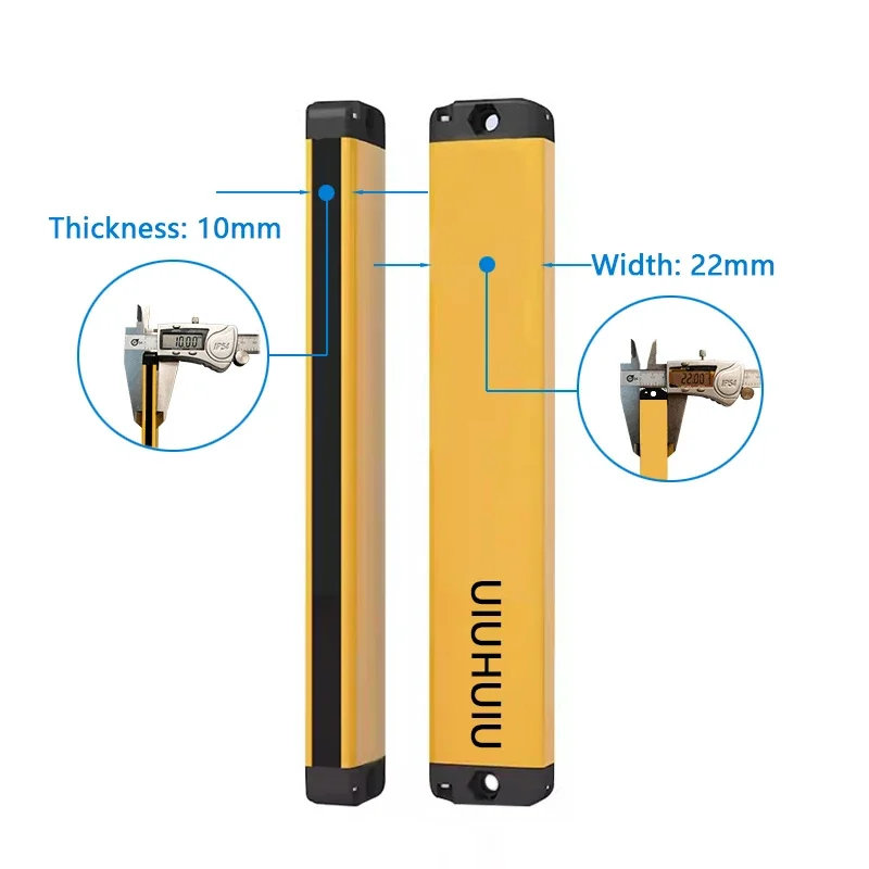 Ultra Thin Side Light Safety Screen with 42 Beams and 20mm Spacing Infrared Protection Sensor Switch Grating Safety Device PNP