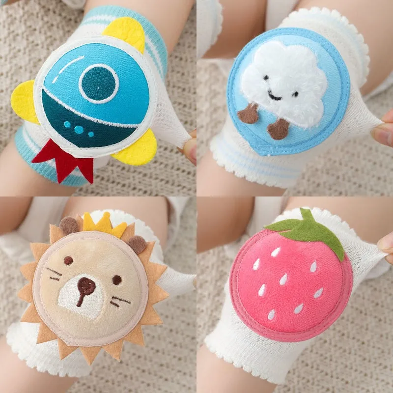 Cute Cartoon Children Knee Pads Summer Mesh Breathable Baby Learning To Walk Crawling Protection Knee Protection Baby Anti Fall