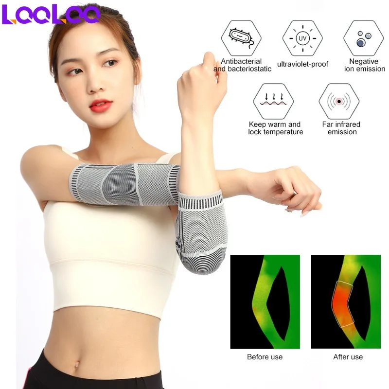 

1Pair Elbow Brace Compression Sleeve Elastic Support Pain Tennis Golfer's Elbow Bursitis Basketball Baseball Lifting Men Women