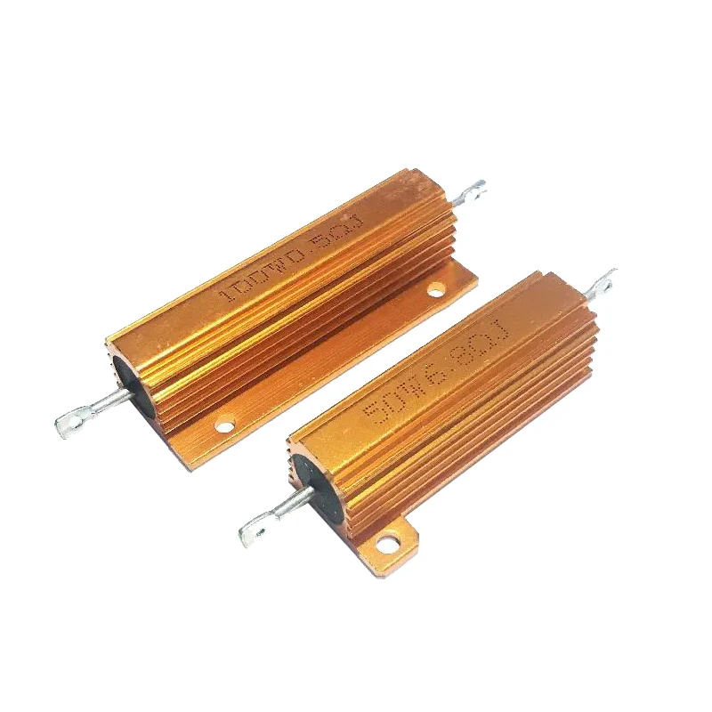 1pcs Rx24 100w Aluminum Power Metal Wirewound Resistor 47k 50k 51k 68k 75k 82k 100k 150k 180k 200k 300k