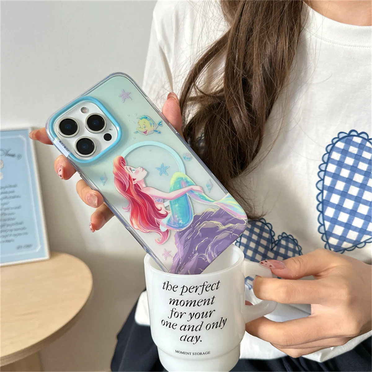 

Fashion Glitter Cute Girl Magnetic Phone Case For iPhone 16 Pro 15 14 13 Pro Max Back Cover Shockproof Cartoon Protective Cases