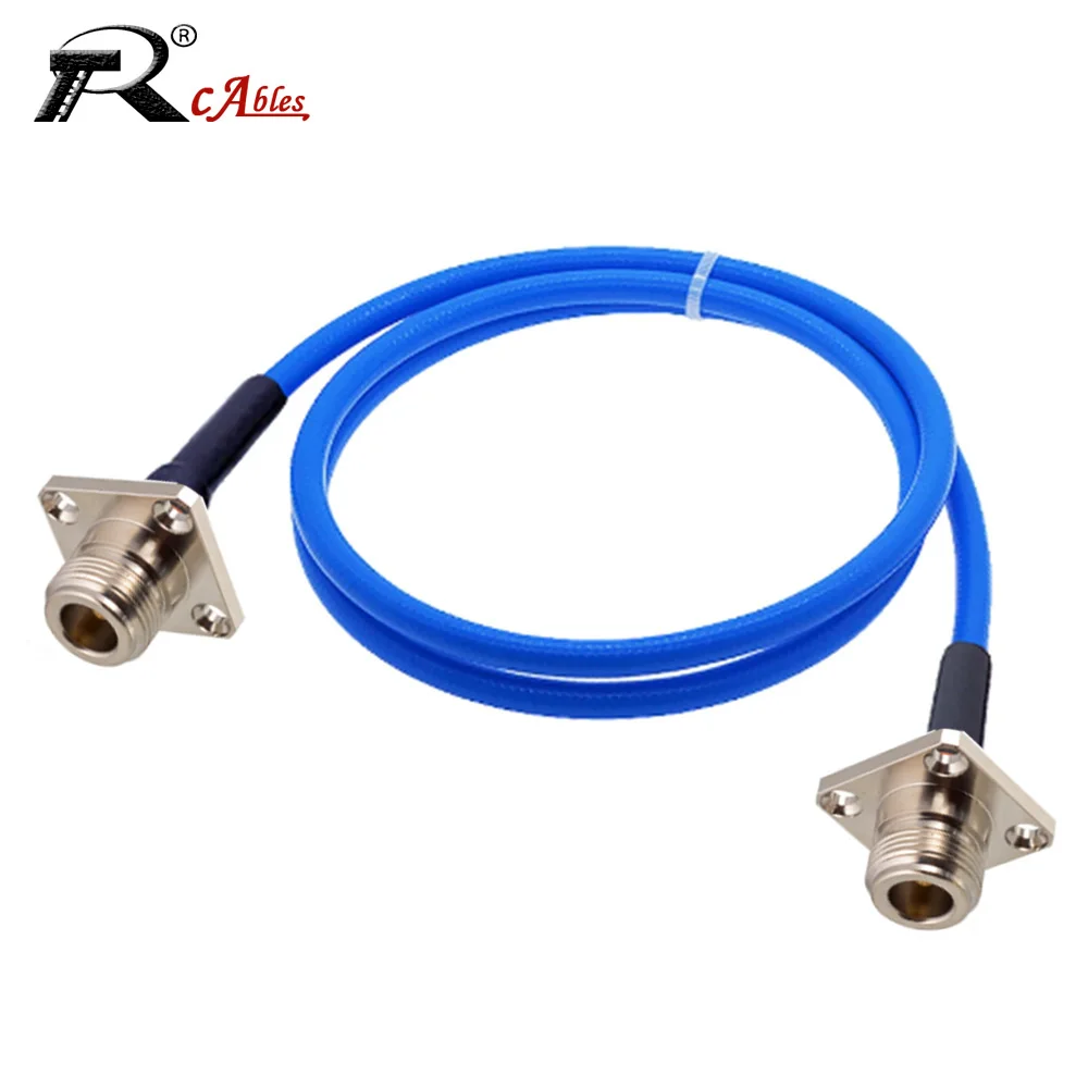 10CM-1M N Type 4Hole Flange N Female RF Adapter RG402 Semi Flexible Cable 50 Ohm RF Coaxial Pigtail Extension Cord Jumper