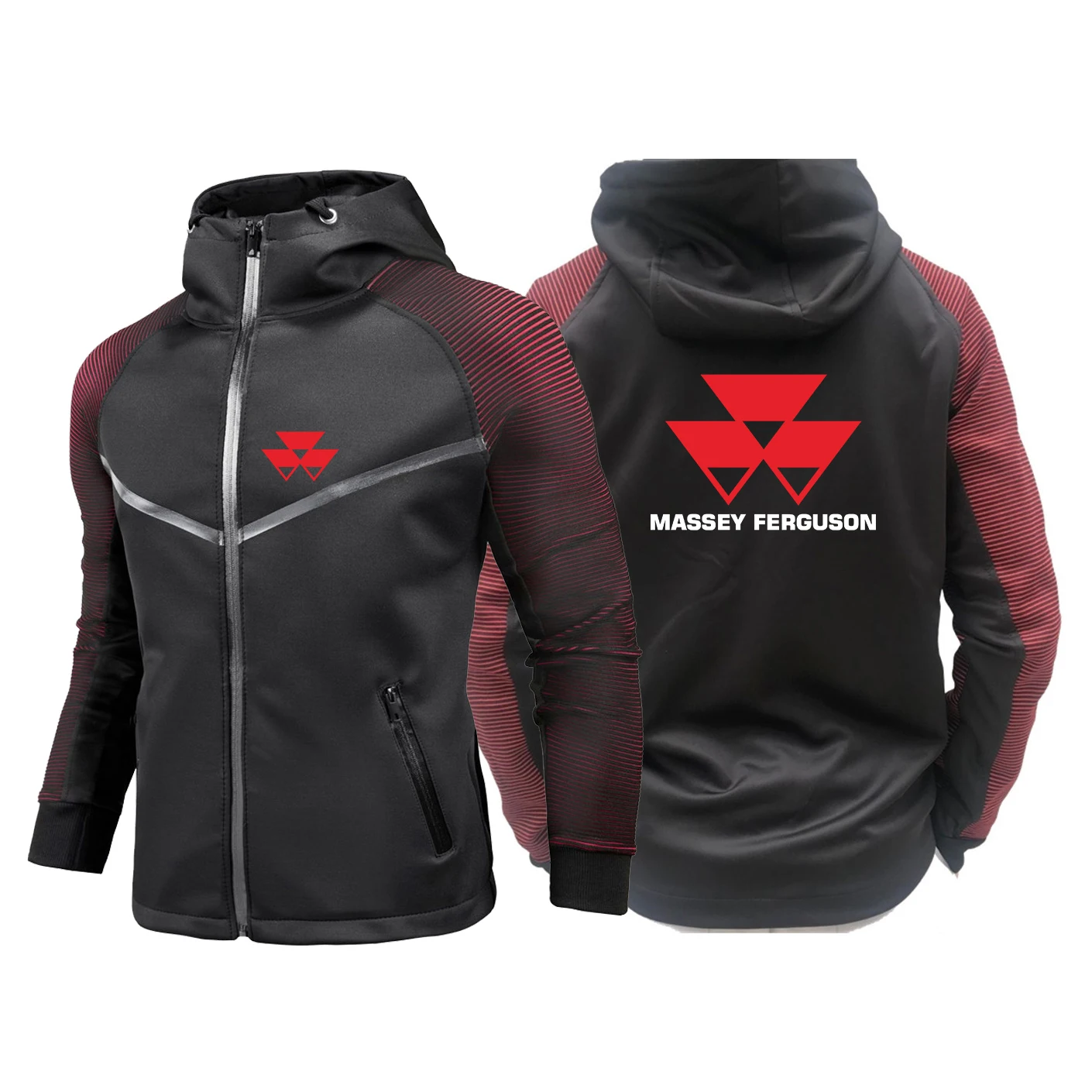 Massey Ferguson 2024 Men's Printing New Spring and Autumn Solid Color Pullover Hoodies Casual Fashion Racing Suit Hooded Tops