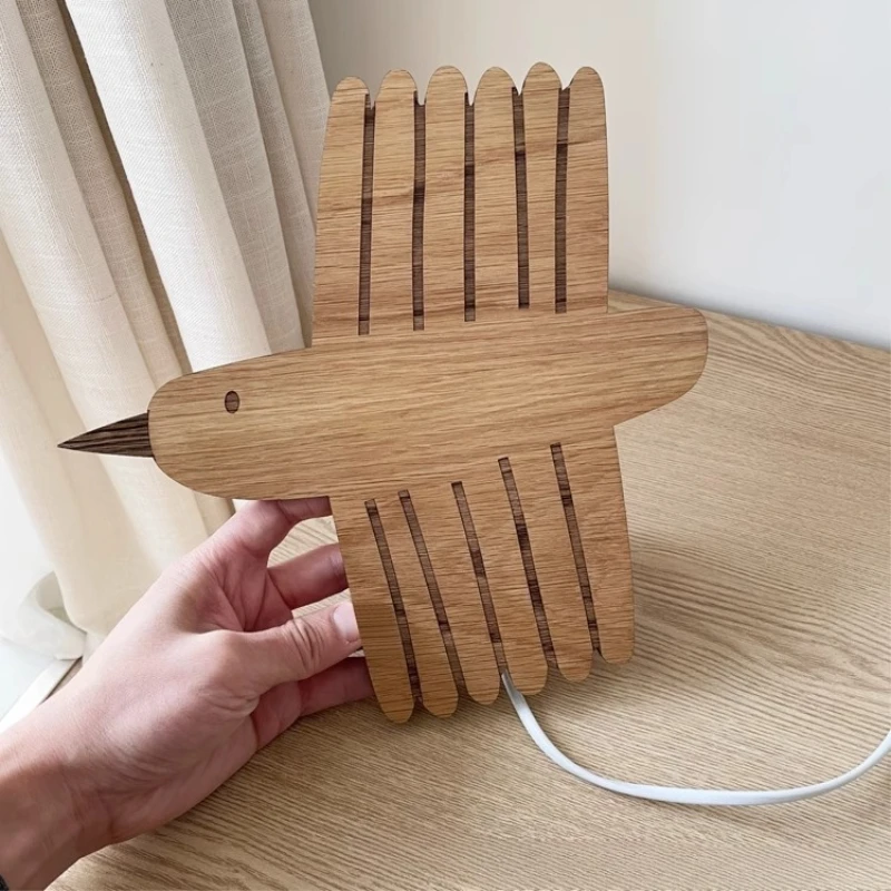 Swedish Designer Fairy Tale Style Wooden Bird LED Wall Lights Modern Romantic Children's Room Decoration Bedroom Study LED Light