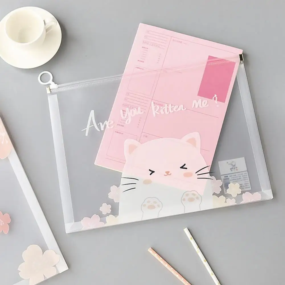 4Pcs Functional Zipper File Bags Portable File Bags Moisture Resistant Extra Large Zipper Bags  Organization