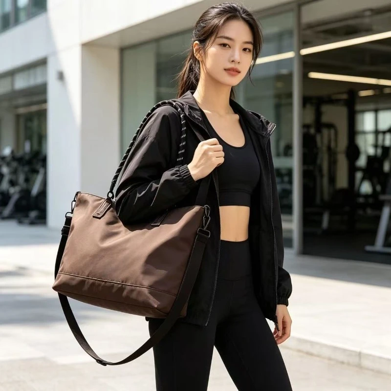 2026 Fashion New Large Capacity Simple Tote Bag Texture Canvas Bag Commuter Crossbody Bag