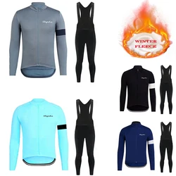 Men's and women's winter cashmere long sleeved cycling suit set, mountain bike suit, Ropa Ciclismo racing suit set